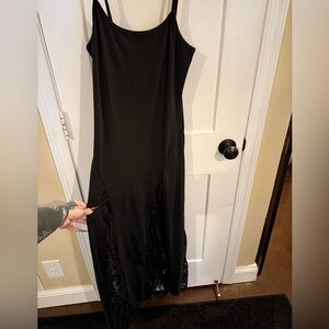 Gothic black maxi dress
